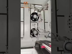 एक समान कोटिंग के साथ लोहे के सब्सट्रेट स्वचालित पाउडर कोट पेंट लाइन